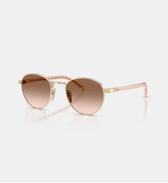 Lunettes de soleil Papillon PR B09S - Prada - Or pale