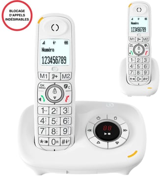 Téléphone sans fil BRIO DUO Rép - Essentiel B - Blanc