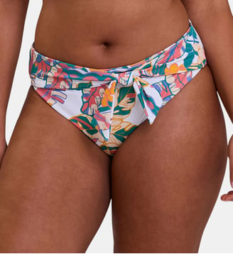 Bas de maillot de bain Fidji - Sans Complexe - Imprimé exotique blanc