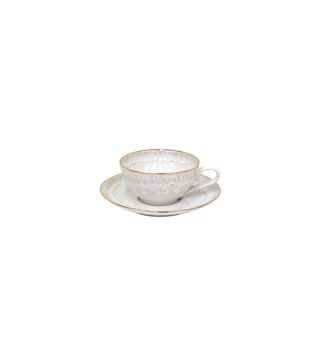 Tasse à Thé et Soucoupe Taormina - Costa Nova - Blanc et doré