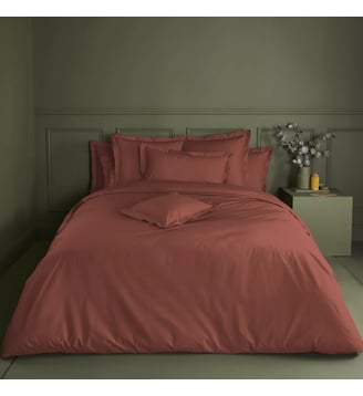 Housse de couette percale de coton - Garnier Thiebaut - Rouille
