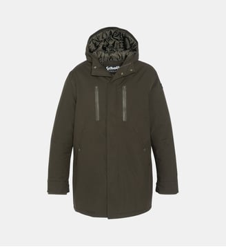 Parka longue à capuche - Schott - Kaki
