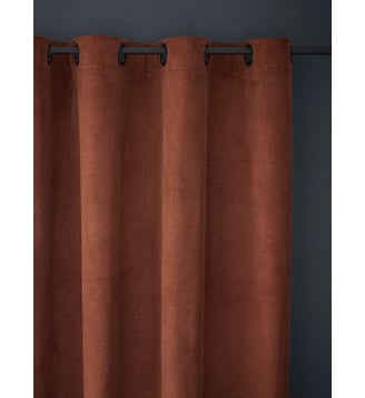 Rideau en velours côtelé à oeillets - Cyrillus - Marron glacé