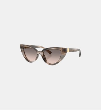 Lunettes de soleil Œil de chat DG4497 - Dolce & Gabbana - Rayé gris