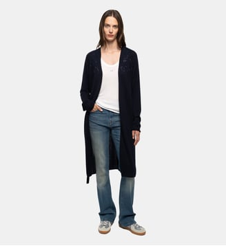 Cardigan Daffyz 100% Cachemire - Zadig&Voltaire - Bleu encre