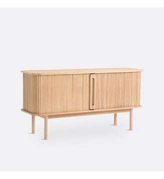 Buffet bas long 2 portes coulissantes - La Redoute Interieurs - Naturel