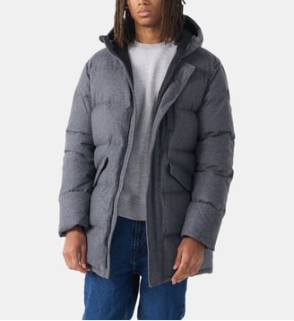 Doudoune mi-longue foncé Scotty - Jott - Gris chiné foncé