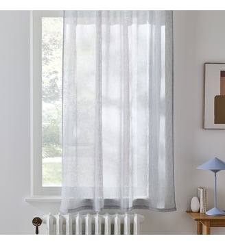 Voilage radiateur à galon fronceur et wave - La Redoute Interieurs - Gris