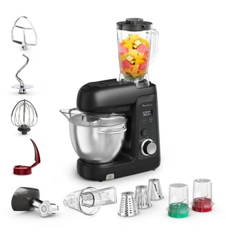 Robot pâtissier BAKE PARTNER + & ACC QA5458F1 - Moulinex - Noir