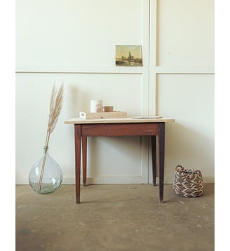 Table d'auberge rénovée Romy N°1428- Produit chiné - Debongout - Bois clair