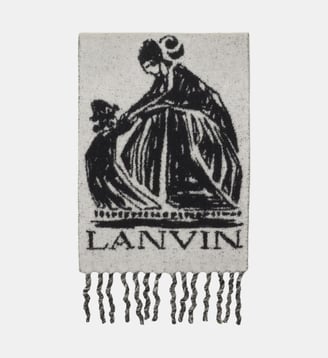 Écharpe La Mere Et L'Enfant En Laine - Lanvin - Blanc
