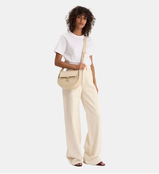 Sac Senda cuir noir - Ines de la Fressange Paris - Beige
