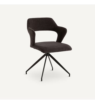 Fauteuil de table pivotant Asyar - AM.PM - Noir écorce