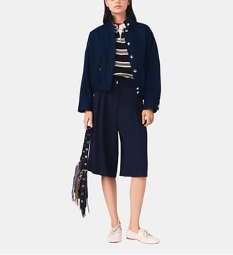Blouson bomber en coton - Maje - Marine