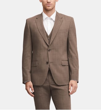Veste de costume en laine regular Duncan - Digel - Noisette