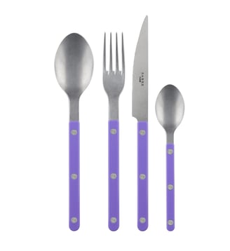 Ménagère 24 pièces, Bistrot Vintage - Sabre - Mauve