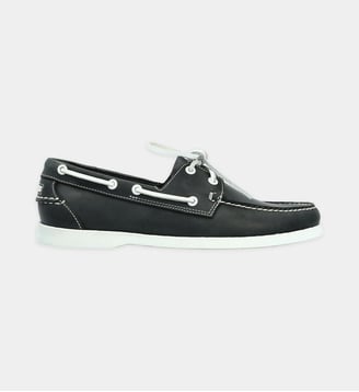 Bateau chaussures bateaux newport - cuir lisse - Fairmount - Bleu marine