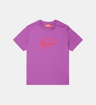 T-shirt avec logo - Diesel Kids - Violette