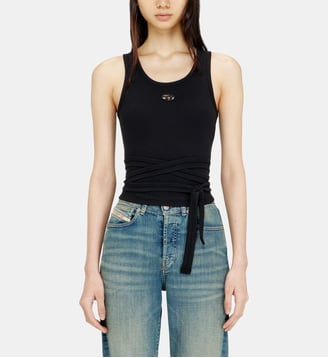 Crop top avec lacets enveloppants - Diesel - Noir