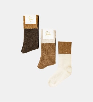 CHAUSSETTES uni ADAM - La Petite Etoile - Marron