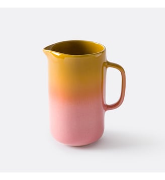 Carafe en grès émail réactif - La Redoute Interieurs - Jaune et rose