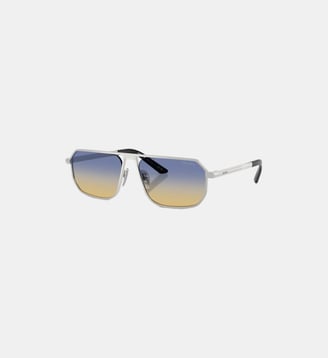 Lunettes de soleil Pillow PR A53S - Prada - Argent mat