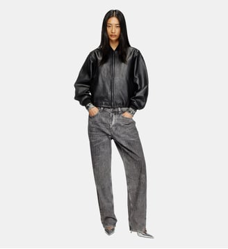 Veste bomber en cuir - Diesel - Noir