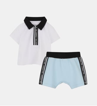 Chemisier et short ensemble - Karl Lagerfeld Kids - Blanc et bleu