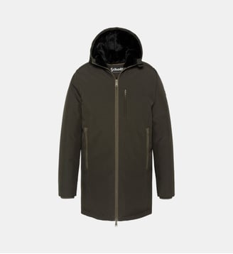 Manteau long à capuche Schott