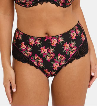 Shorty Oriane - Sans Complexe - Bouquets noir et rose