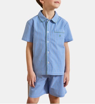 Pyja-short vichy - Cyrillus - Vichy bleu