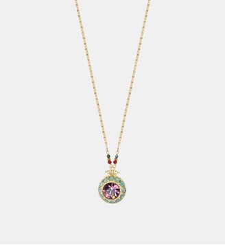 Collier   - Traviata - Satellite - Vert et rose