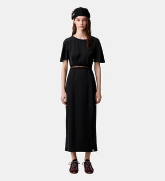 Robe satinée dentelle dos nu Claudie Pierlot