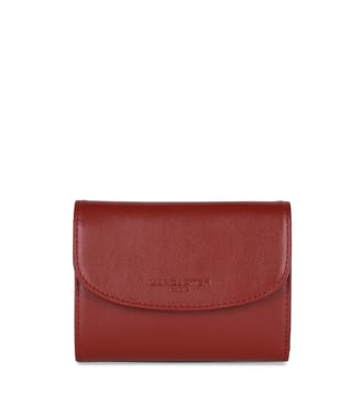 Portefeuille dos à dos Paris cuir lisse - Lancaster - Rouge