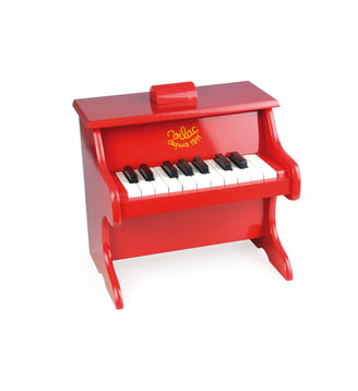 Piano rouge 18 touches avec partitions - Vilac - Multicolore