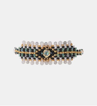 Bracelet tissage de perles réglable AZORA - Hipanema - Noir