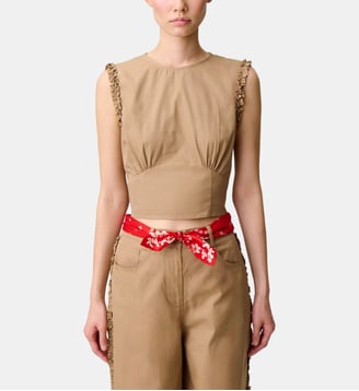 Top court volants - Claudie Pierlot - Beige