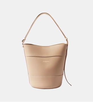 Sac seau Solveig cuir grainé - Claudie Pierlot - Beige