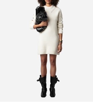 Robe Alky 100% Laine Merinos - Zadig&Voltaire - Beige flake