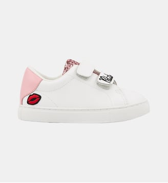 Baskets Enfant En Cuir Mini Edith Petite Soeur - Bons Baisers - Blanc