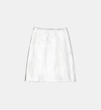 Jupe courte droite uni FINLEY - La Petite Etoile - Argent