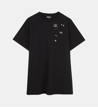 Robe à manches courtes - DKNY - Black