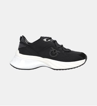 Sneakers ariel ajourées avec logo love birds - Pinko - Limousine noire