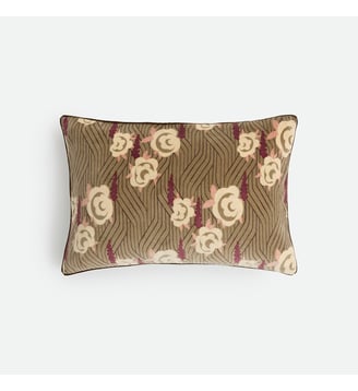 Housse de coussin rectangulaire, en velours de coton - La Redoute Interieurs - Bronze