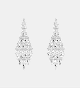Boucles D'Oreilles Art Déco - APM Monaco - Blanc