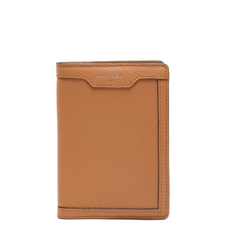 Porte-passeport en cuir signature - Lancel - Marron