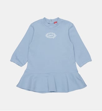 Robe en molleton avec logo - Diesel Kids - Bleu poussiéreux