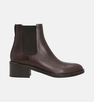 Chelsea pompei - cuir lisse - Manfield - Marron foncé