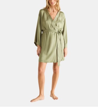 Kimono court col kimono en satin Laurence Tavernier