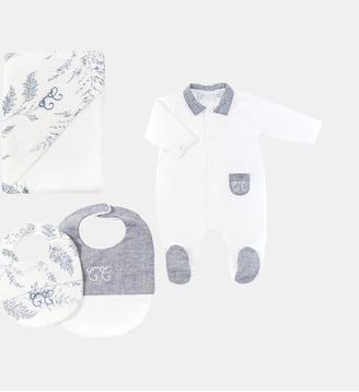 Coffret - Naissance Feuillage - Tartine Et Chocolat - Bleu